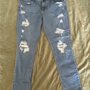 #73 Levi's Blue Distressed Skinny Jeans